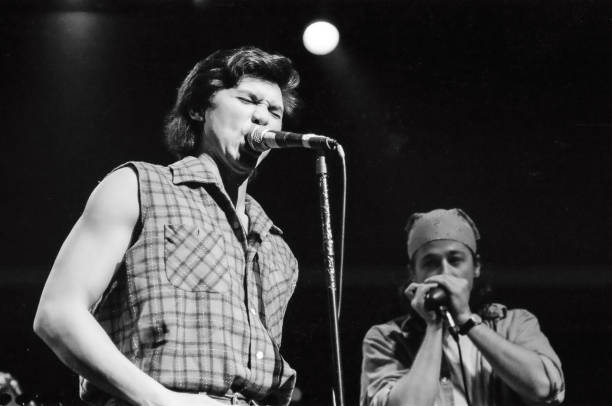 Lou Diamond Phillips performing with The Pipefitters